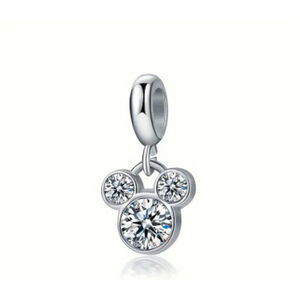 Silver Mickey Mouse Charm Pendant